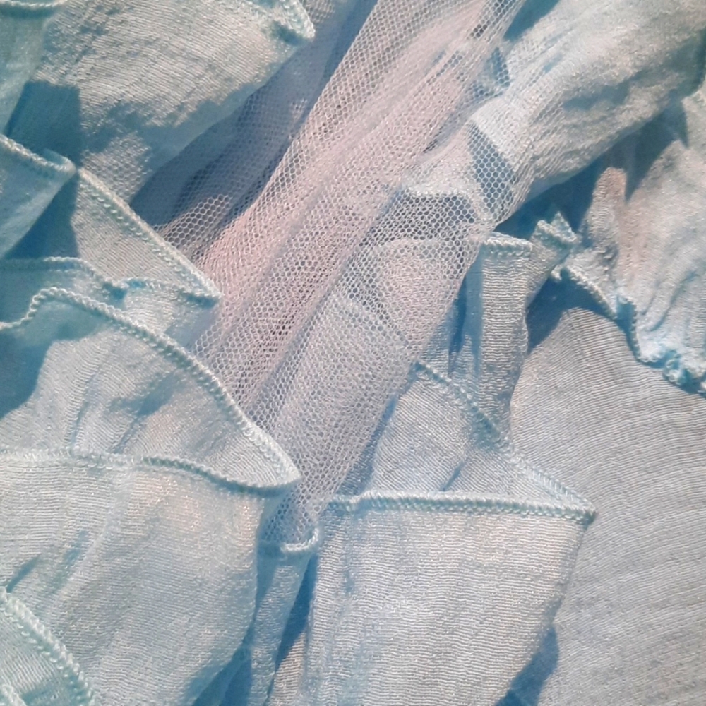 Powder Blue Relaxed Ruffled Tunic - Picture 7 of 9